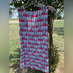 Crown and Ivy tank blouse elephant & polka dot size small